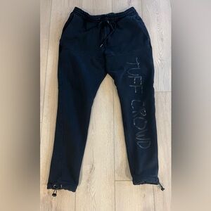 Y2K Tough Crowd Phase 2 Men’s Black Jogger Sweatpants Athletic Streetwear RARE